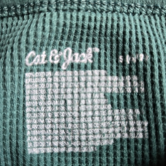 Set of 2 S (6/7) Christmas Cat & Jack Little Boy Long Sleeve Shirts EUC - Picture 9 of 10